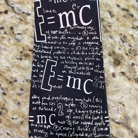 Rene Chagal Hand Made Novelty Albert Einstein Tie Neck Tie Necktie - Picture 6 of 8